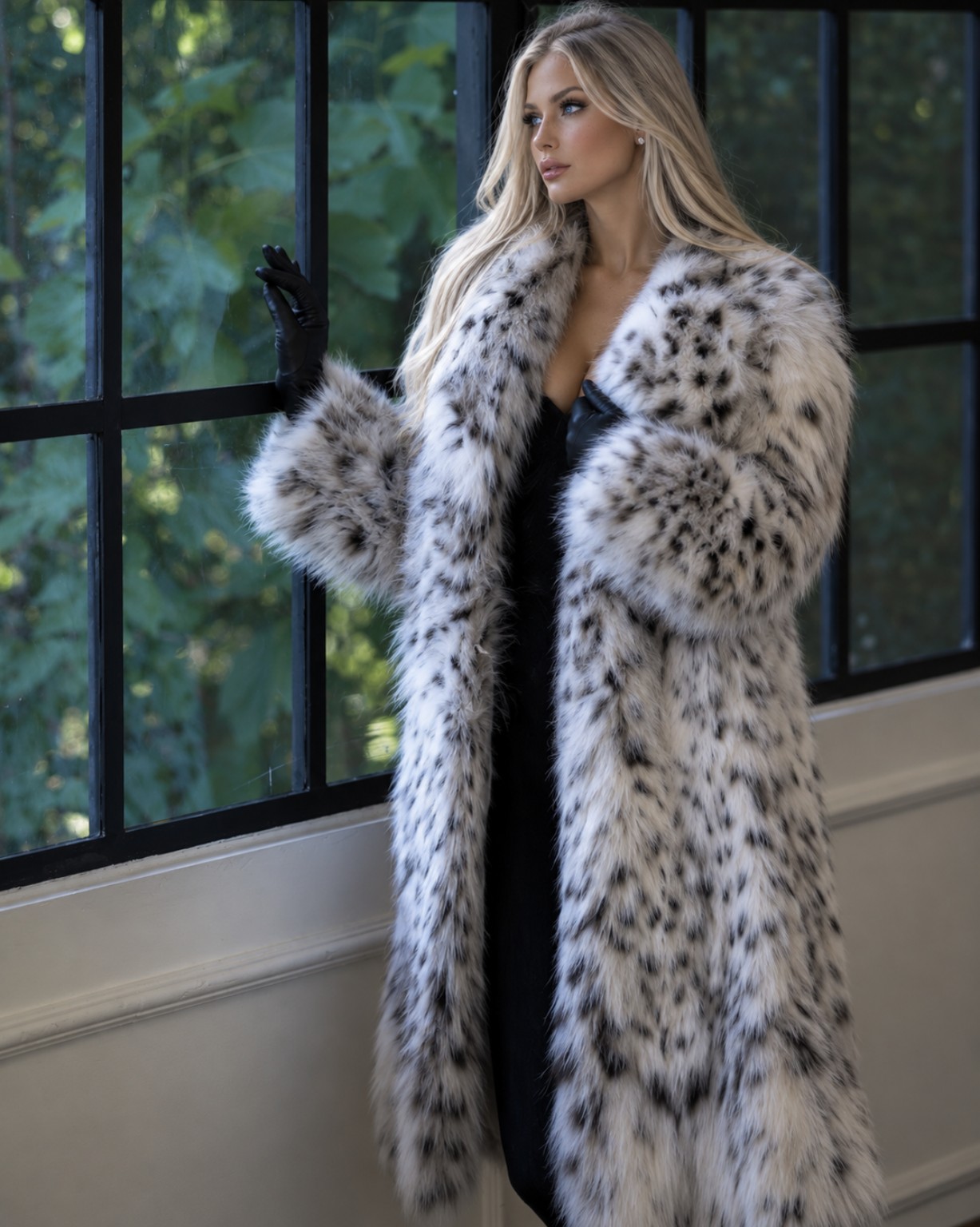 White fur collection